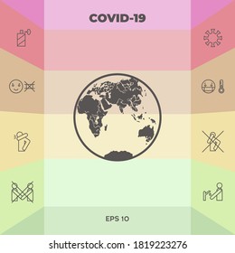 Earth logo icon. Graphic elements for your design