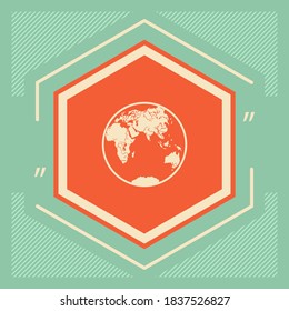 Earth logo icon. Graphic elements for your design