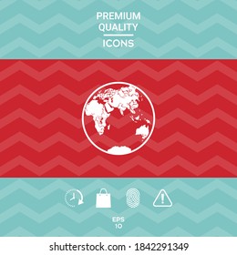 Earth logo icon. Graphic elements for your design