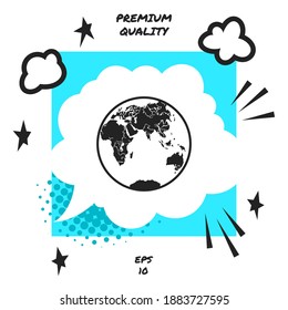 Earth logo icon. Graphic elements for your design