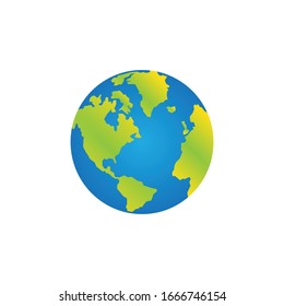 Earth logo icon vector illustration.