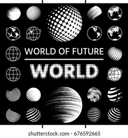 Earth logo set