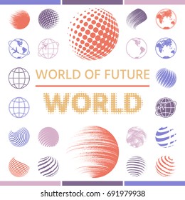 Earth logo set