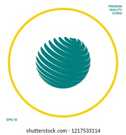 Earth logo symbol. Graphic elements for your design