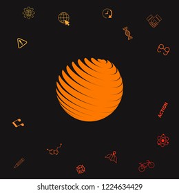 Earth logo symbol. Graphic elements for your design