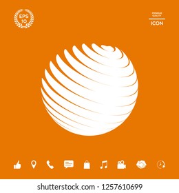 Earth logo symbol. Graphic elements for your design