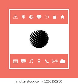 Earth logo symbol. Graphic elements for your design