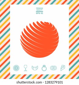 Earth logo symbol. Graphic elements for your design