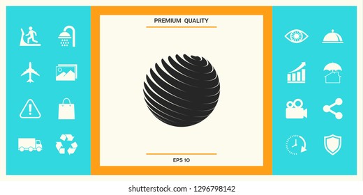 Earth logo symbol. Graphic elements for your design