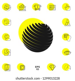 Earth logo symbol. Graphic elements for your design