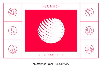 Earth logo symbol. Graphic elements for your design