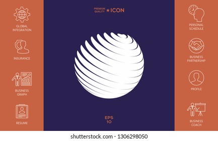 Earth logo symbol. Graphic elements for your design