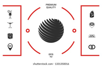Earth logo symbol. Graphic elements for your design