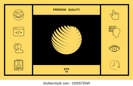 Earth logo symbol. Graphic elements for your design