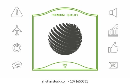 Earth logo symbol. Graphic elements for your design
