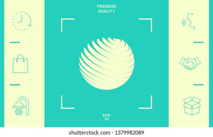 Earth logo symbol. Graphic elements for your design