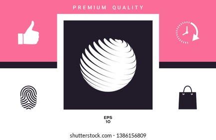 Earth logo symbol. Graphic elements for your design