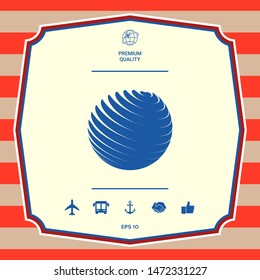 Earth logo symbol. Graphic elements for your design