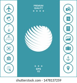 Earth logo symbol. Graphic elements for your design