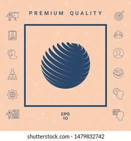 Earth logo symbol. Graphic elements for your design