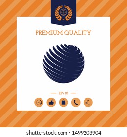 Earth logo symbol. Graphic elements for your design