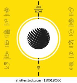 Earth logo symbol. Graphic elements for your design