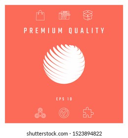 Earth logo symbol. Graphic elements for your design