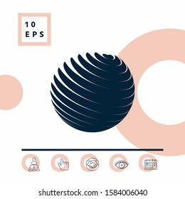 Earth logo symbol. Graphic elements for your design