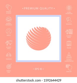 Earth logo symbol. Graphic elements for your design