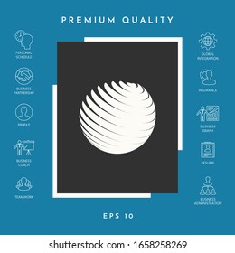 Earth logo symbol. Graphic elements for your design