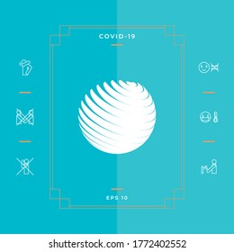 Earth logo symbol. Graphic elements for your design