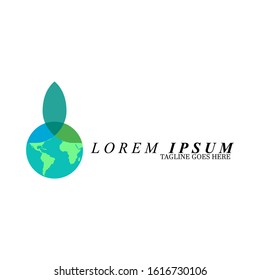 Earth logo template. ecology logo template. Space Agency logo template.