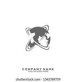 Earth logo template Globe sign