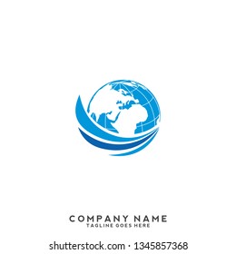 Earth logo template Globe sign