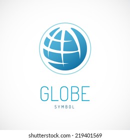Earth  logo template. Globe sign.