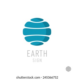 Earth Logo Template. Globe Sign.