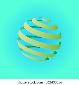 Earth logo template. Globe sign.