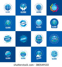 Plantilla del logotipo de la Tierra. Signo de globo
