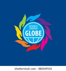 Earth  logo template. Globe sign