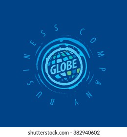 Earth  logo template. Globe sign