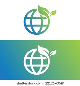 Earth logo and Earth tree logo Vector illustration