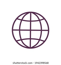 Earth logo vector as a connection in the international world
