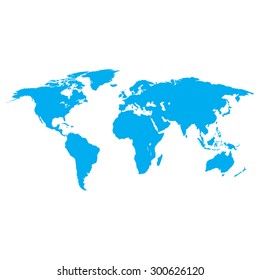 Earth map blue