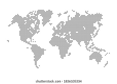 Earth Map of dots, earth background