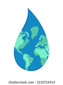 earth map drop water icon