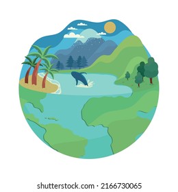 earth map ecology and environment