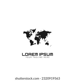 Earth map. Earth Globe icon. World map. Earth in flat design