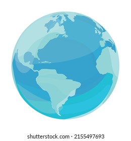 earth map isolated icon flat