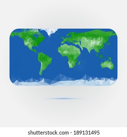 Earth map made with triangles