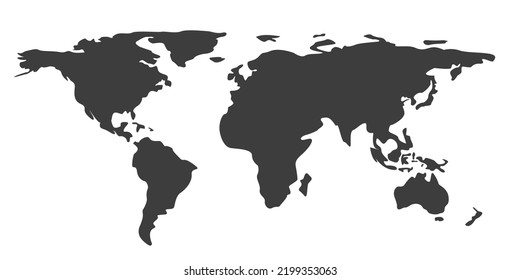 Earth map on a white background. Vector illustration